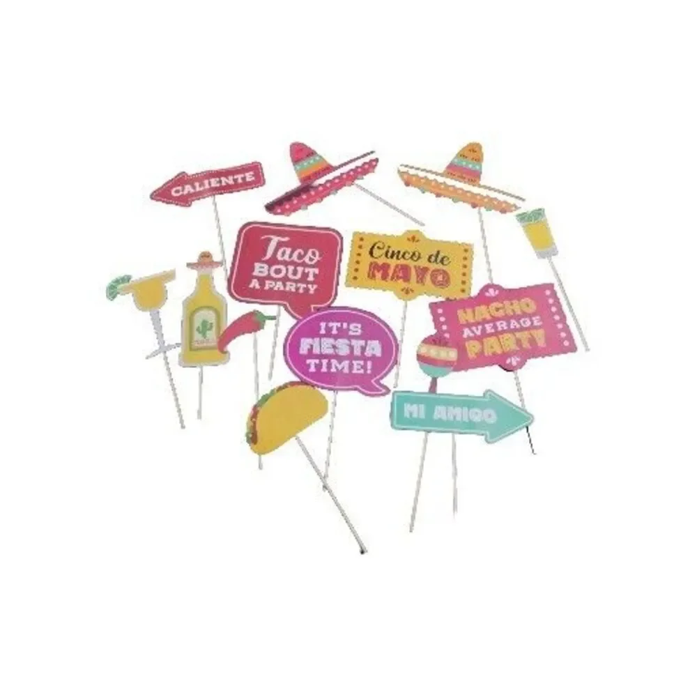 Mexican Fiesta And A Extra Photo Booth Props Party Lot Of 6